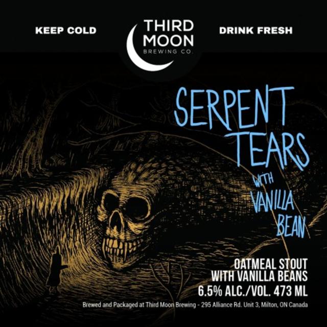 serpent tears with vanilla 6.5%, Third Moon Brewing Company, Canada