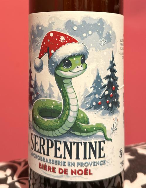 Serpentine bière de Noël 5.5%, Brasserie La Serpentine, France