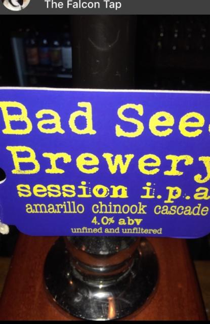 Session I.P.A. Amarillo Chinook Cascade 4.0%, Bad Seed Brewery, England