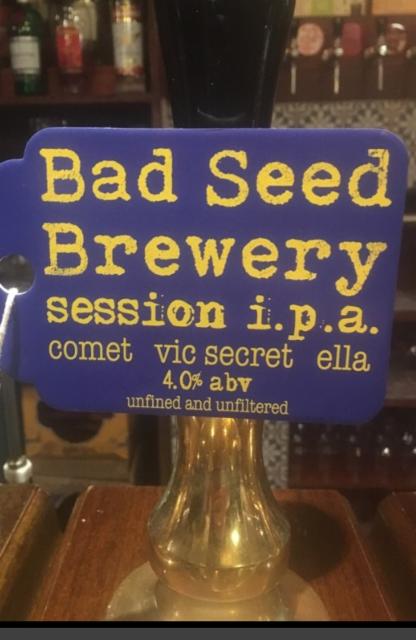 Session I.P.A. Comet Vic Secret Ella 4.0%, Bad Seed Brewery, England