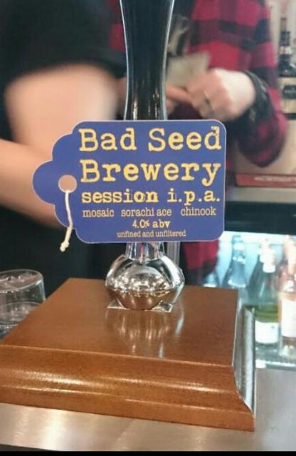 Session I.P.A. Mosaic Sorachi Ace Chinook 4.0%, Bad Seed Brewery, England