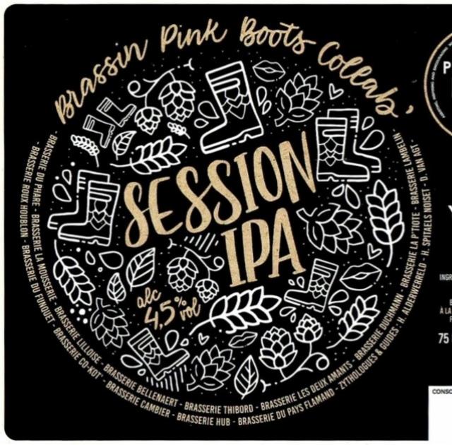 Session IPA - Brassin Pink Boots Collab' 4.5%, Brasserie Du Pays Flamand, France