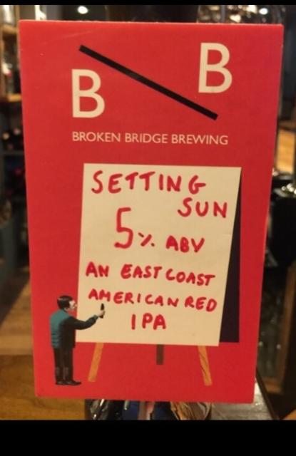 Setting Sun 5.0%, Broken Bridge Brewing Ltd, England