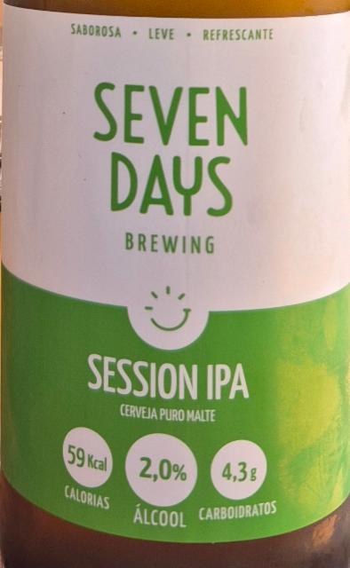 seven days session ipa 2.0%, Cervejaria Seven Days, Brazil