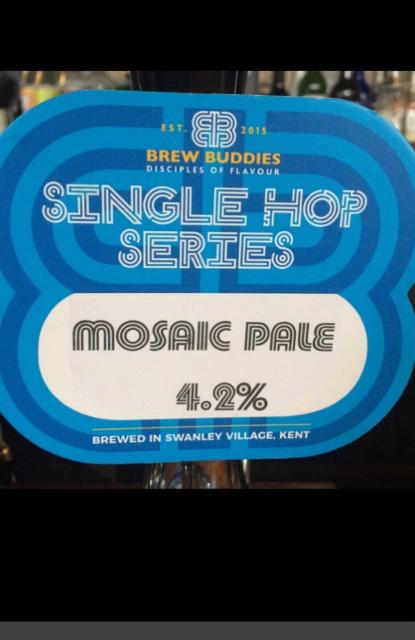 SH 01 Single Hop Mosaic Pale 4.2%, Brew Buddies, England