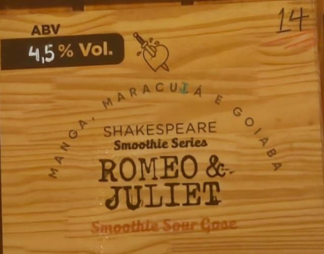 Shakespeare Series Romeo & Juliet 4.5%, Tesla Cervejaria, Brazil
