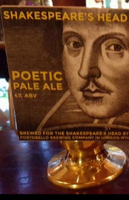 Shakespeare's Head Poetic Pale Ale 4.0%, Portobello Brewing, England