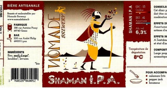 Shaman IPA, Nomade Brewery