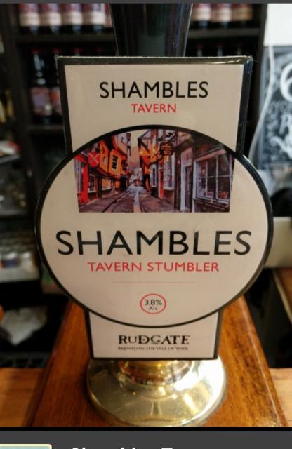 Shambles Tavern Stumbler 3.8%, Rudgate Brewery, England