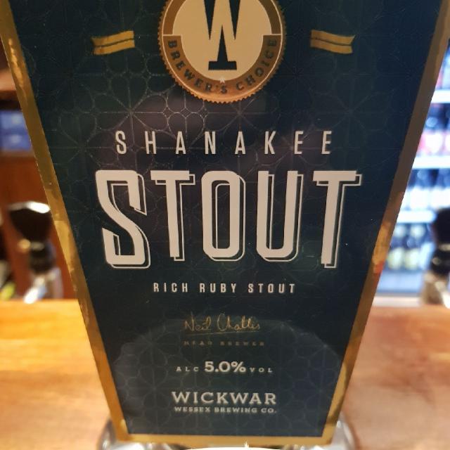 Shanakee Stout 5.0%, Wickwar Wessex Brewing, England