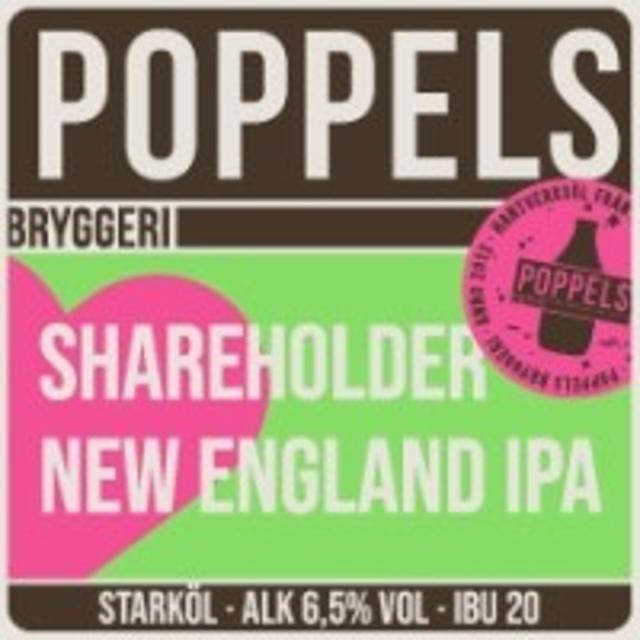 Shareholder New England IPA 6.5%, Poppels Bryggeri, Sweden