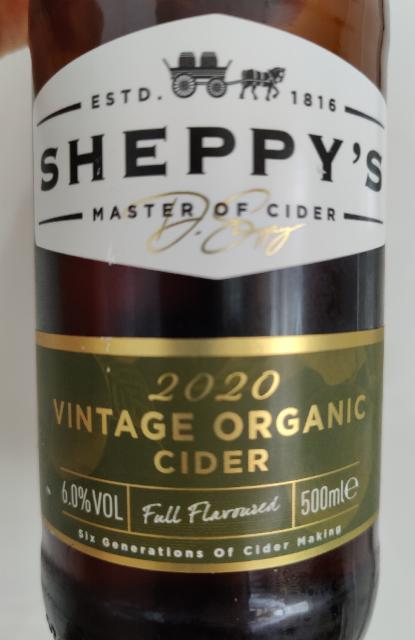 2020 Vintage Organic Cider 6.0%, Sheppy’s Cider Ltd., England