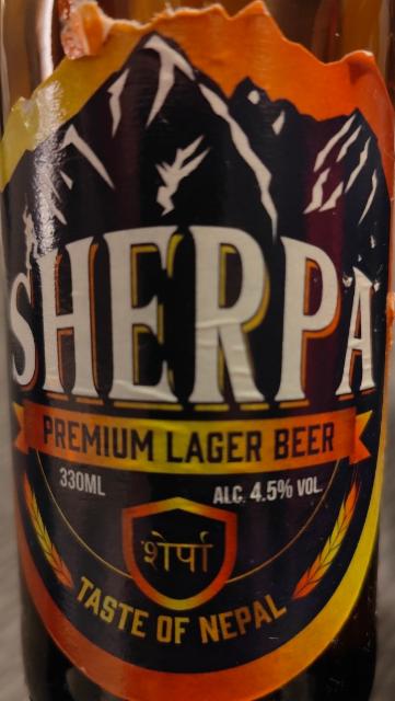 Sherpa Premium Lager Beer 4.5%, Kuntang Beverages, Nepal