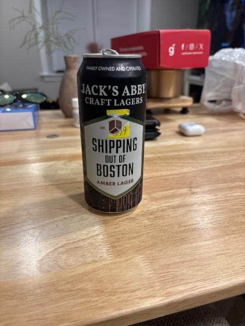 Shipping out of Boston amber lager, Jack's Abby Brewing