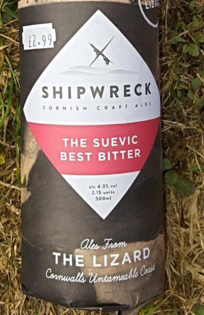 Shipwreck 4.3%, Lizard Ales, England