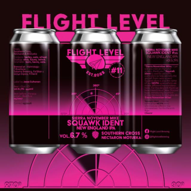 Sierra November Mike Squawk Ident #11 6.7%, Flight Level Brewing, Finland