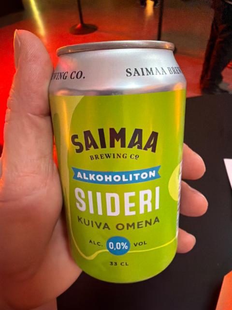 Siideri kuiva omena 0.0%, Saimaa Brewing Company, Finland