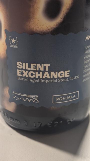 Silent exchange by rackhouse 15.8%, Lervig Aktiebryggeri, Norway