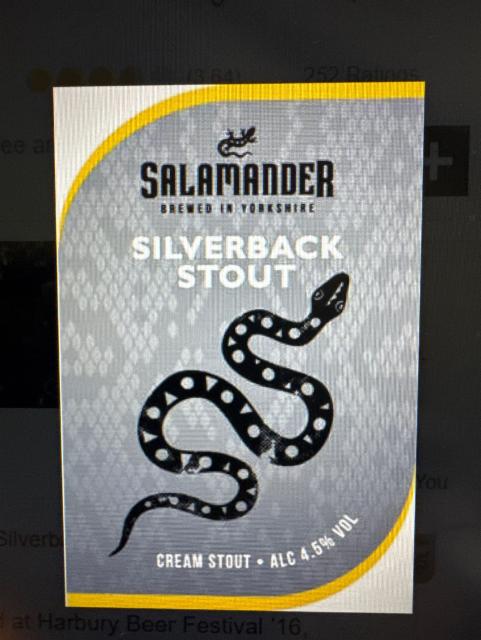 Silverback Stout, Salamander Brewing Company