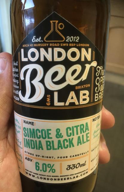 Simcoe & Citra India Black Ale 6.0%, London Beer Lab, England