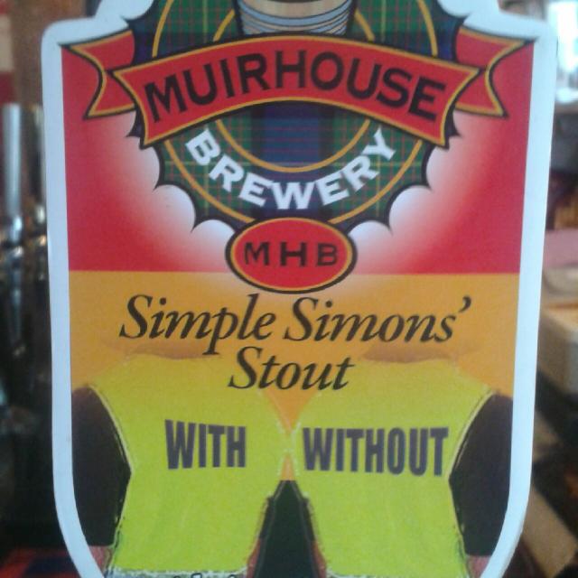Simple Simon's Stout. 4.5%, Muirhouse Brewery, England