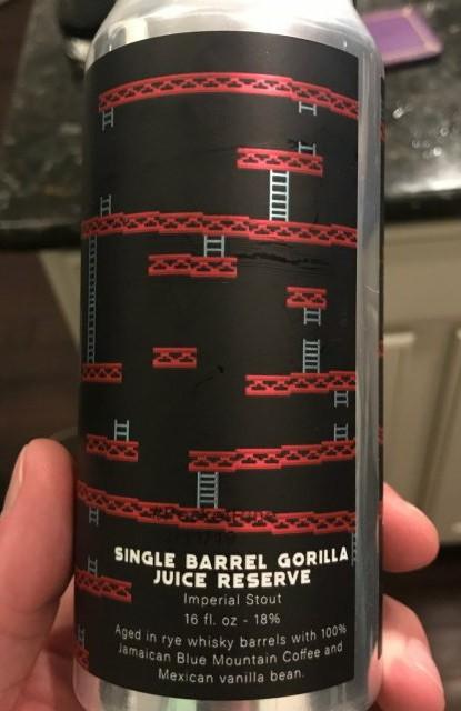 Single Barrel Gorilla Juice Reserve (2019) 18.0%, Ascension Brewing Company, United States