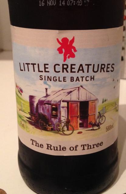 Single Batch: The Rule of Three 5.7%, Little Creatures Brewing (Lion Co.), Australia
