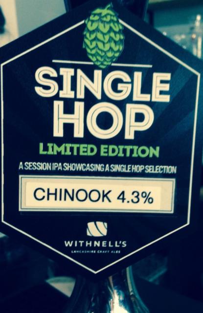 Single Hop - Chinook 4.3%, Withnell's Brewing Company Ltd, England