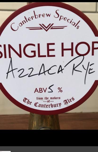 Single Hop Azzaca Rye 5.0%, Canterbury Ales, England