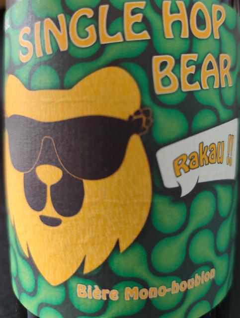 Single Hop Bear (Rakau) 6.5%, Brasserie Cappelaere, France