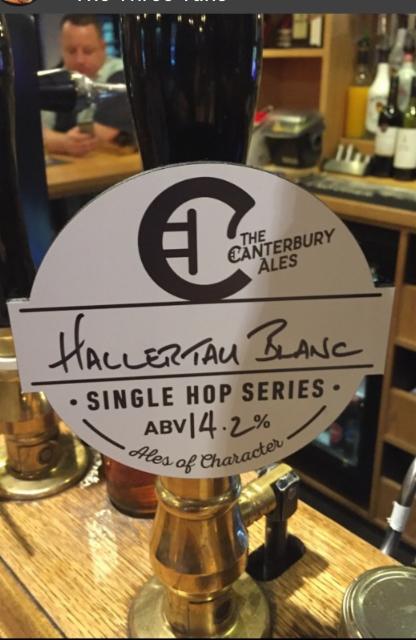 Single Hop Hallertau Blanc 4.2%, Canterbury Ales, England
