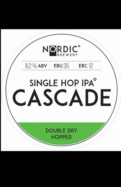 Single Hop IPA Cascade 6.2%, Nordic Brewery, Finland