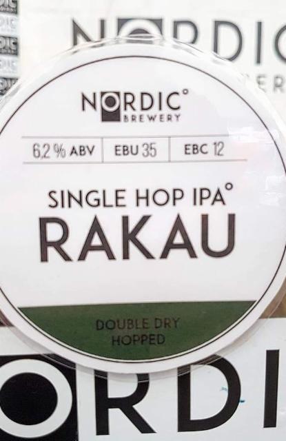 Single Hop IPA Rakau 6.2%, Nordic Brewery, Finland