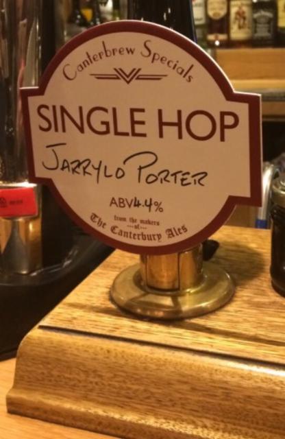 Single Hop Jarrylo Porter 4.4%, Canterbury Ales, England