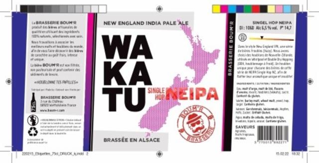 Single Hop NEIPA Wakatu 6.5%, Brasserie Boum'R, France