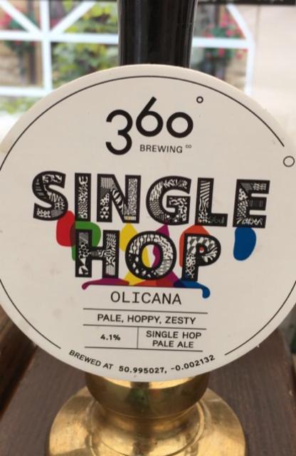 Single Hop Olicana 4.1%, 360° Brewing Company, England