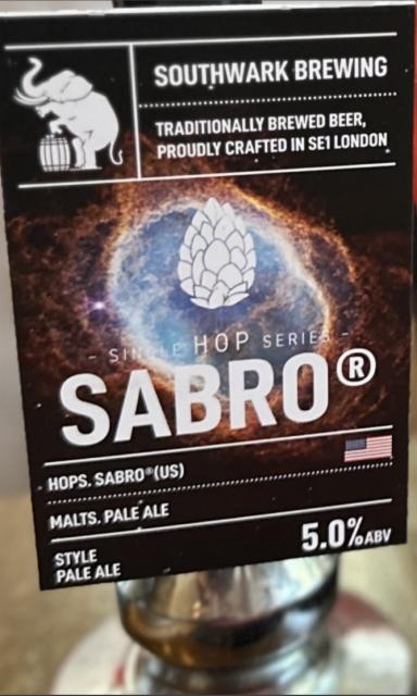 Single Hop Series - Sabro 5.0%, Southwark Brewing, England