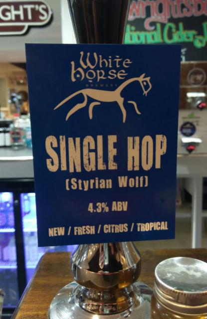 Single Hop (Styrian Wolf) 4.3%, White Horse Brewery, England