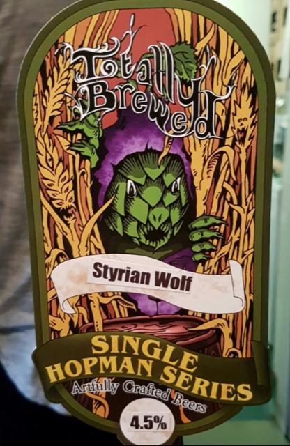 Single Hopman Series - Styrian Wolf 4.5%, Totally Brewed Limited, England