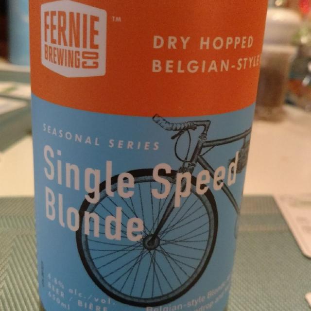Single Speed Blonde 4.8%, Fernie Brewing Company, Canada