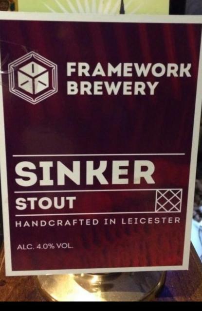 Sinker 4.0%, Framework Brewery, England
