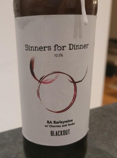 Sinners for Dinner 10.5%, Blackout Brewing, Romania