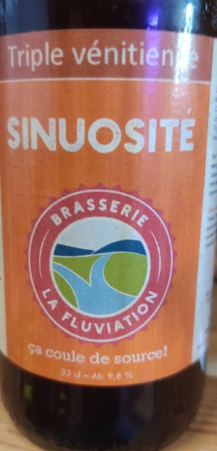 sinuosité 9.8%, Brasserie La Fluviation, Belgium