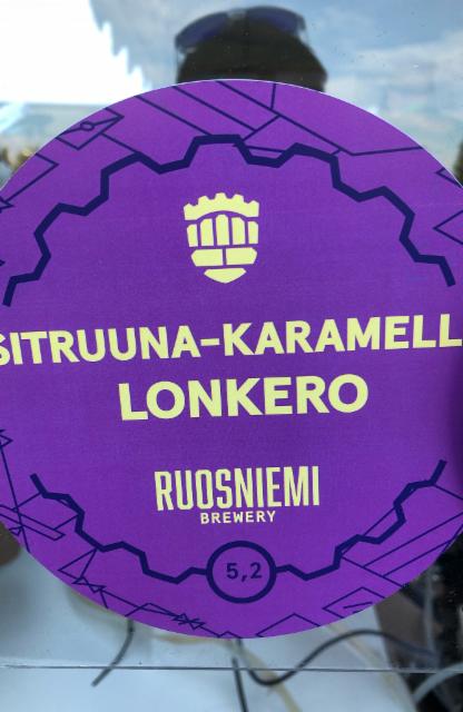 Sitruuna-karamelli Lonkero 5.2%, Ruosniemi Brewery, Finland
