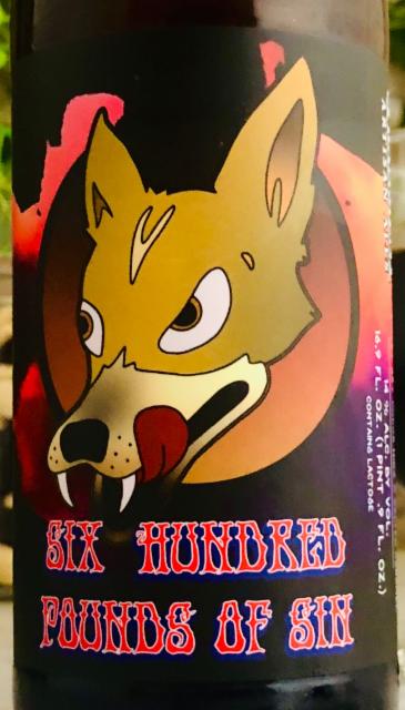 Six Hundred Pounds of Sin 14.0%, Transient Artisan Ales, United States