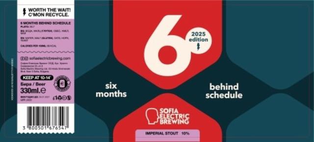 Six Months Behind Schedule (2025) 10.0%, Sofia Electric Brewing, Bulgaria