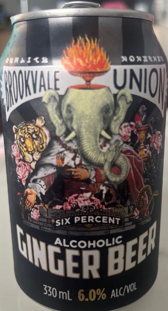 Six percent alcoholic ginger beer 6.0%, Brookvale Union, Australia