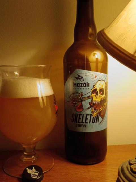 Skeleton 13 brut ipa 7.1%, Pivovar Mazák, Czech Republic