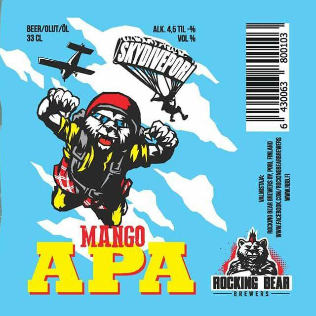 Skydivepori Mango APA 4.6%, Rocking Bear Brewers, Finland
