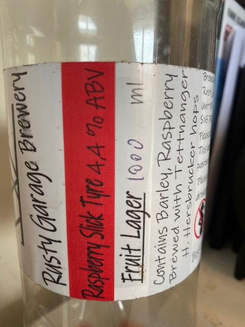 Slick Tyre Raspberry 4.4%, Rusty Garage Brewery, England